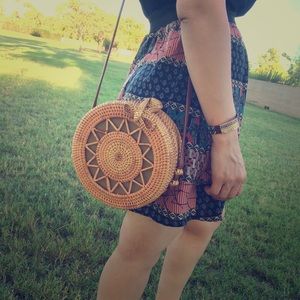 SALE! Ata Rattan round bag crossbody